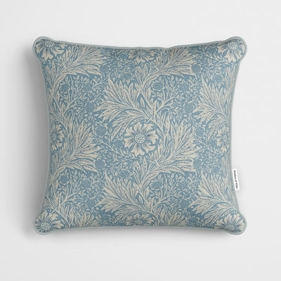 William Morris Marigold in Blue Cushion - Handmade Homeware, Made in Britain - Windsor and White