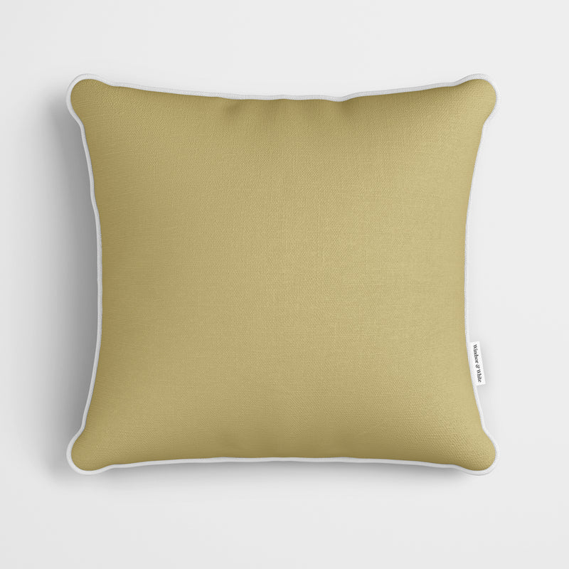 Plain Pure Gold Cushion - Handmade Homeware, Made in Britain - Windsor and White