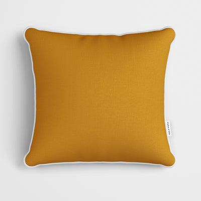 Plain Saffron Yellow Cushion - Handmade Homeware, Made in Britain - Windsor and White