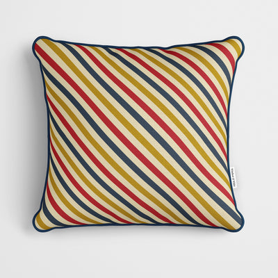 Vintage Stripes Cushion - Handmade Homeware, Made in Britain - Windsor and White