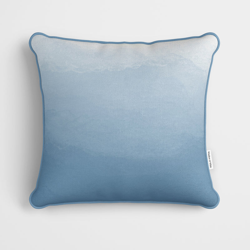 Blue Ombre Watercolour Cushion - Handmade Homeware, Made in Britain - Windsor and White
