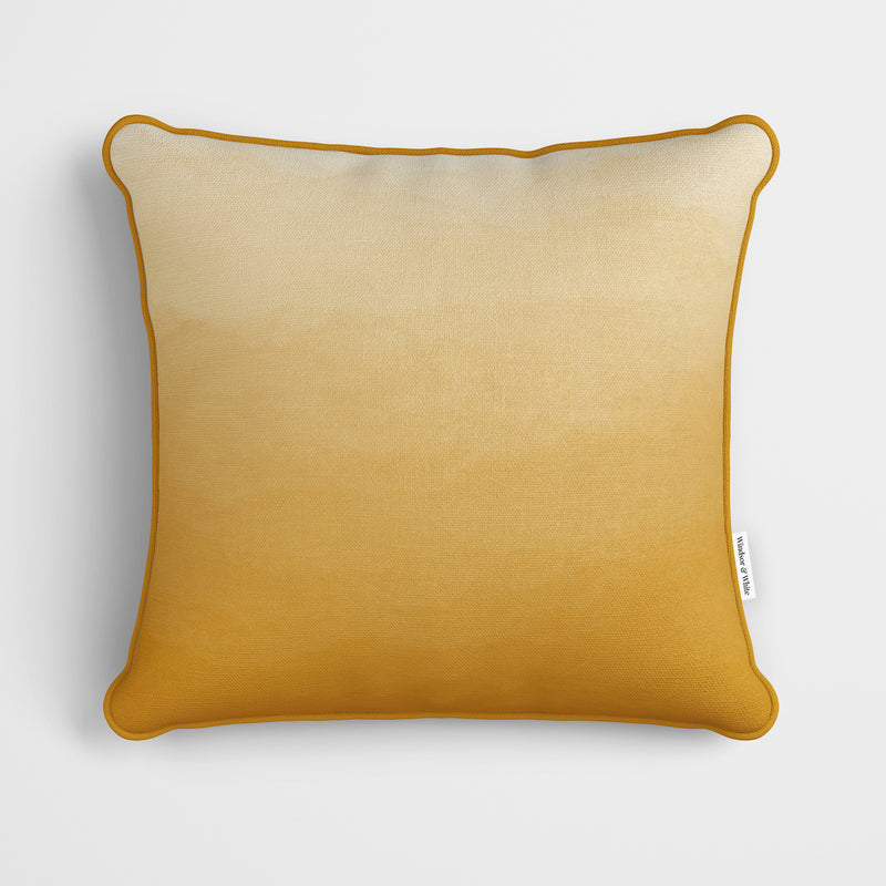 Yellow Ombre Watercolour Cushion - Handmade Homeware, Made in Britain - Windsor and White
