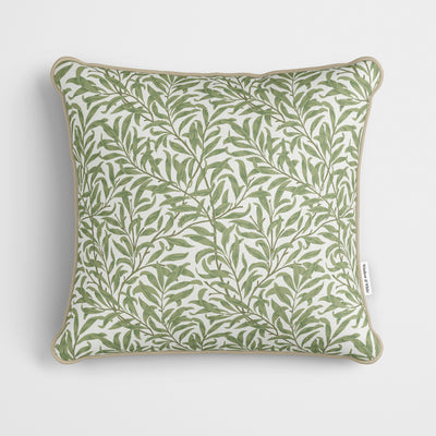 William Morris Willow Bough Sage Cushion - Handmade Homeware, Made in Britain - Windsor and White