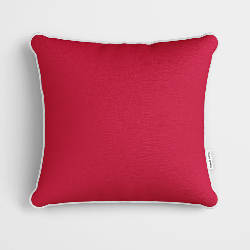 Plain Strawberry Cushion - Handmade Homeware, Made in Britain - Windsor and White