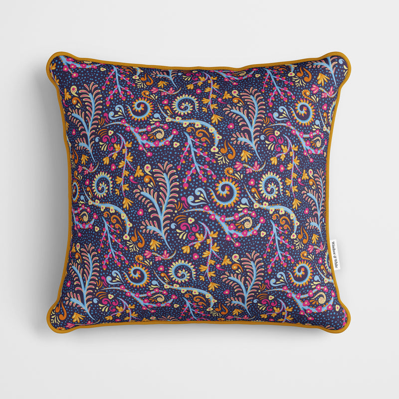 Colourful Pink Coral Reef Cushion - Handmade Homeware, Made in Britain - Windsor and White