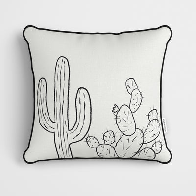 Cactus Outlines Cushion - Handmade Homeware, Made in Britain - Windsor and White