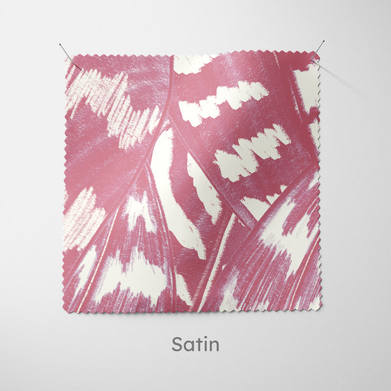 Pink Sketched Leaves Cushion - Handmade Homeware, Made in Britain - Windsor and White