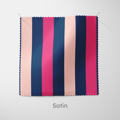 Pink Cerise Navy Stripe Cushion - Handmade Homeware, Made in Britain - Windsor and White