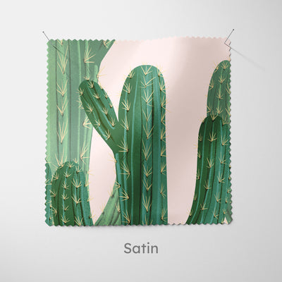 Cactus Desert Print Pink Cushion - Handmade Homeware, Made in Britain - Windsor and White