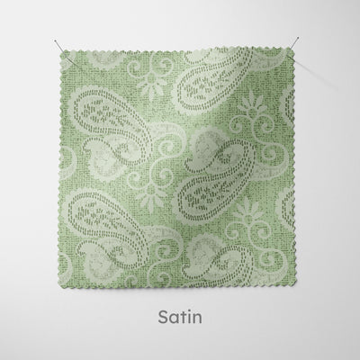 Sage Green Vintage Paisley Fabric - Handmade Homeware, Made in Britain - Windsor and White