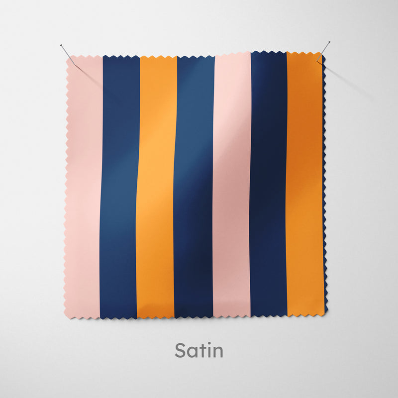 Pink Amber Navy Stripe Cushion - Handmade Homeware, Made in Britain - Windsor and White