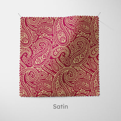 Red & Gold Paisley Cushion - Handmade Homeware, Made in Britain - Windsor and White