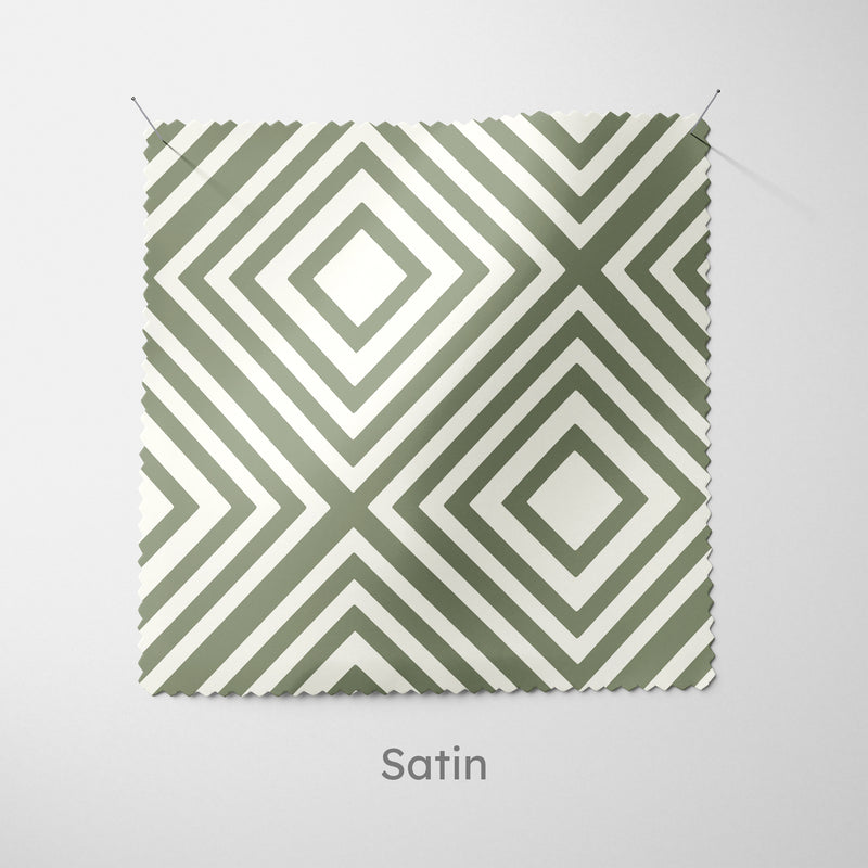 Diamond Pattern Sage Green Cushion - Handmade Homeware, Made in Britain - Windsor and White