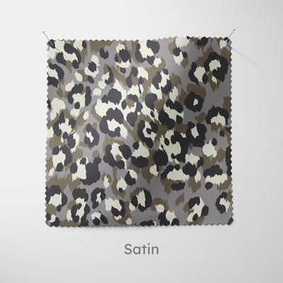 Lilac Grey Leopard Print Cushion - Handmade Homeware, Made in Britain - Windsor and White
