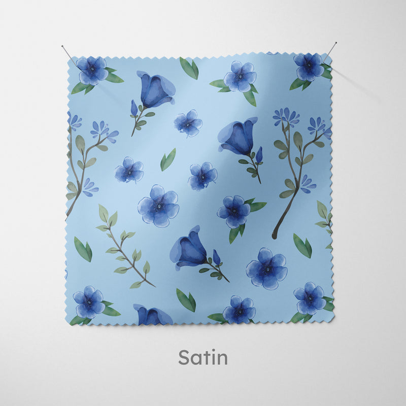 Light Blue Ditsy Floral Cushion - Handmade Homeware, Made in Britain - Windsor and White