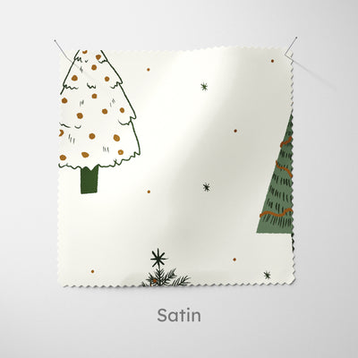 Christmas Trees Green and Gold Cushion