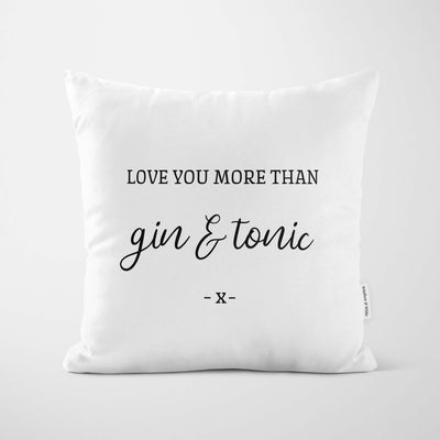Personalised Love You More Than Cushion White