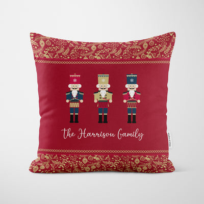 Personalised Red Nutcracker Cushion