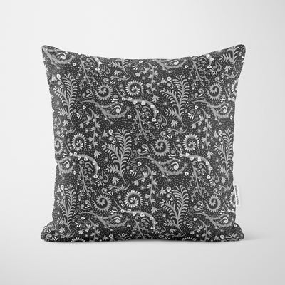 Black Coral Reef Cushion - Handmade Homeware, Made in Britain - Windsor and White