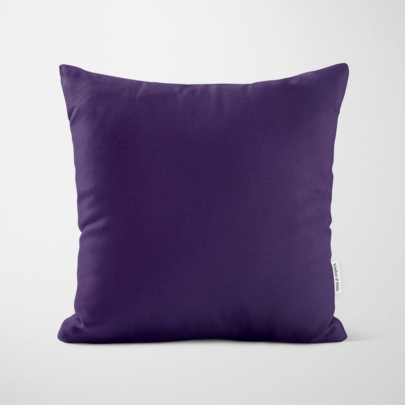 Plain Amethyst Purple Cushion - Handmade Homeware, Made in Britain - Windsor and White