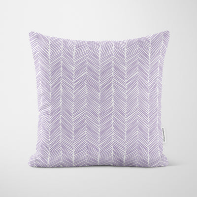 Lilac Boho Chevron Cushion - Handmade Homeware, Made in Britain - Windsor and White
