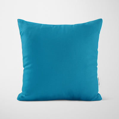 Plain Tropical Blue Cushion - Handmade Homeware, Made in Britain - Windsor and White