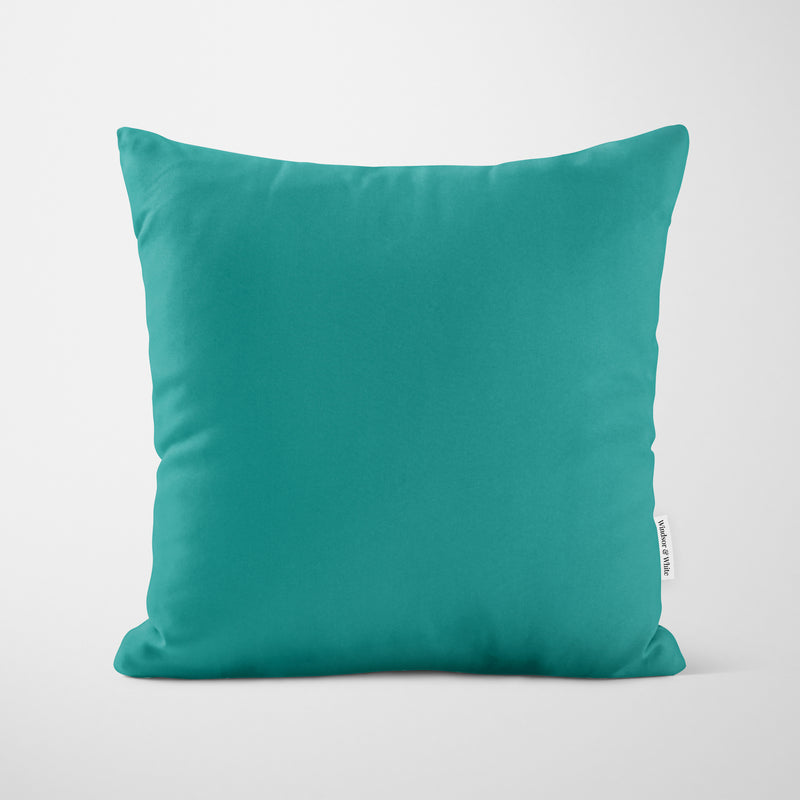 Plain Teal Green Cushion - Handmade Homeware, Made in Britain - Windsor and White