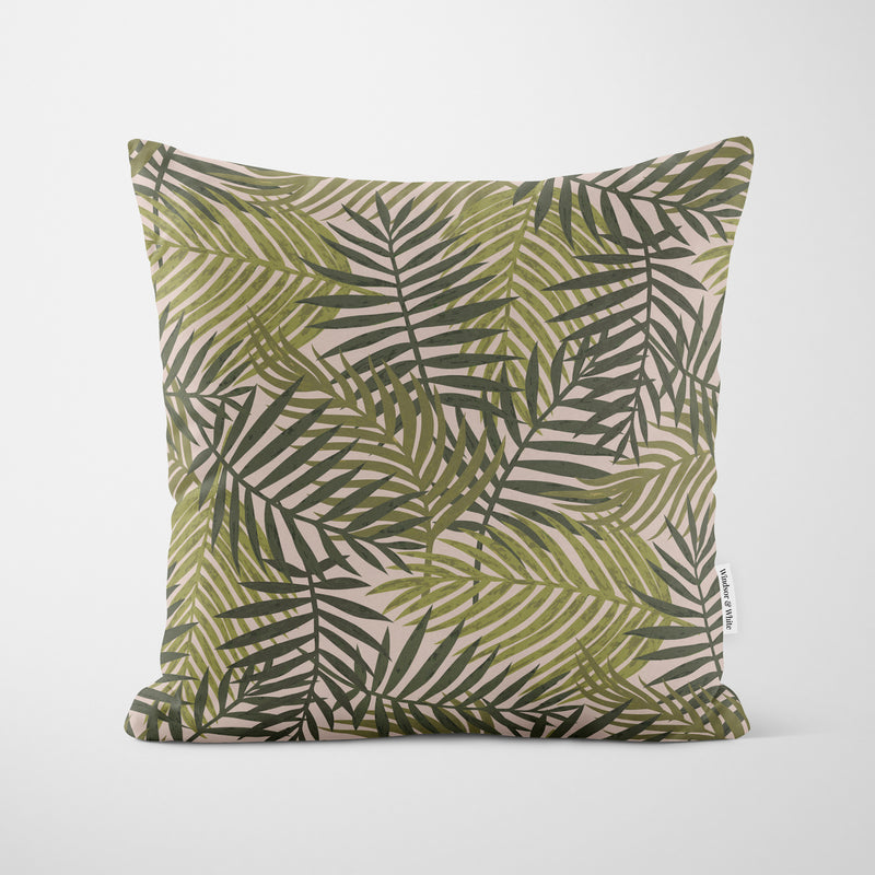 Dark Green Rainforest Cushion - Handmade Homeware, Made in Britain - Windsor and White