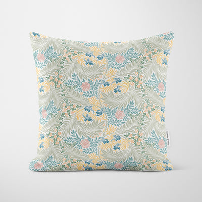 William Morris Larkspur Green Multi Cushion - Handmade Homeware, Made in Britain - Windsor and White