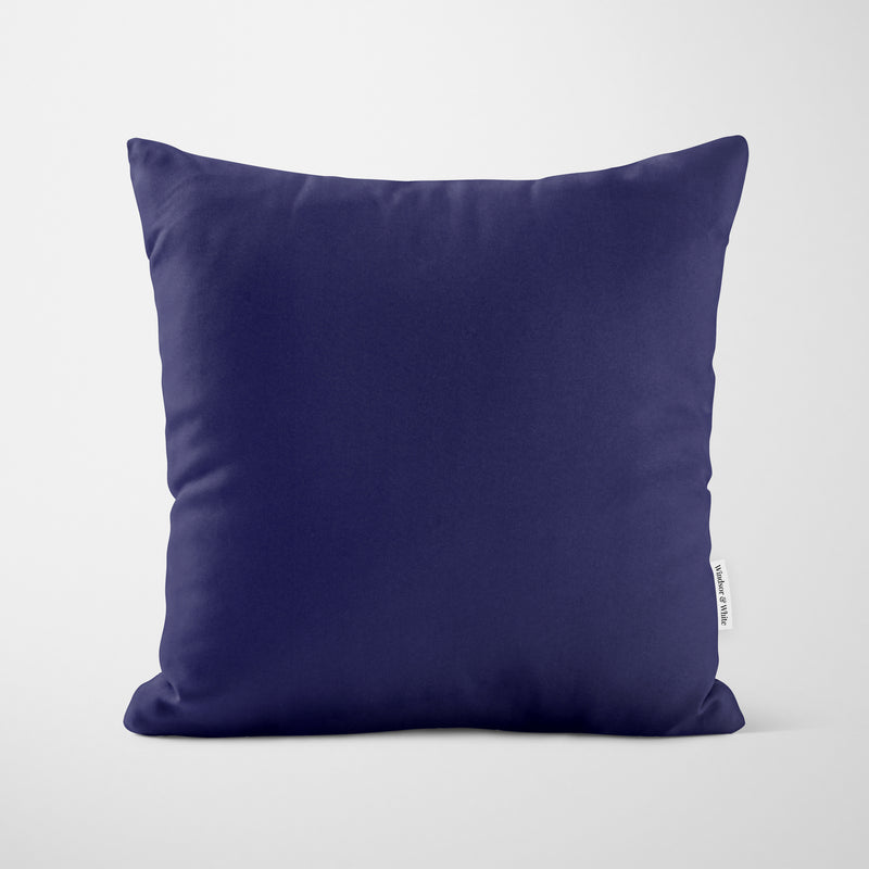 Plain Indigo Cushion - Handmade Homeware, Made in Britain - Windsor and White