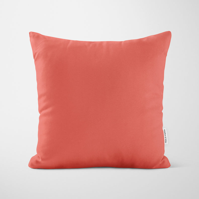 Plain Coral Reef Cushion - Handmade Homeware, Made in Britain - Windsor and White