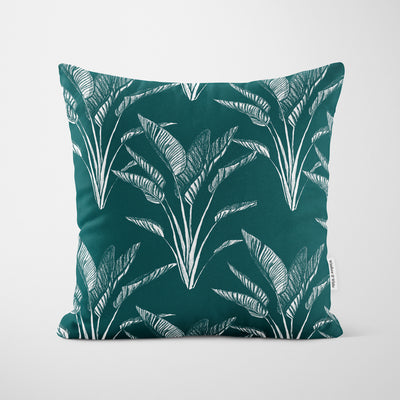 Evergreen Plant Pattern Cushion - Handmade Homeware, Made in Britain - Windsor and White
