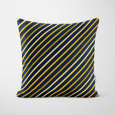 Yellow Ombre Stripe Cushion - Handmade Homeware, Made in Britain - Windsor and White