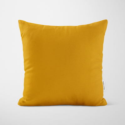 Plain Saffron Yellow Cushion - Handmade Homeware, Made in Britain - Windsor and White