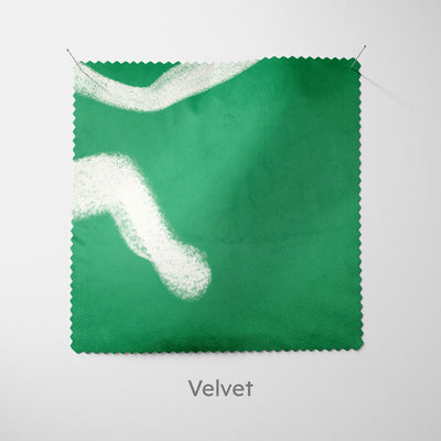Green Art Strokes Fabric - Handmade Homeware, Made in Britain - Windsor and White