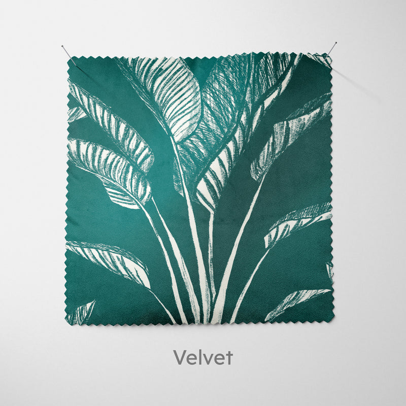Evergreen Plant Pattern Fabric - Handmade Homeware, Made in Britain - Windsor and White