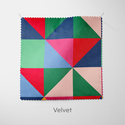 Colourful Geometric Tile Cushion - Handmade Homeware, Made in Britain - Windsor and White