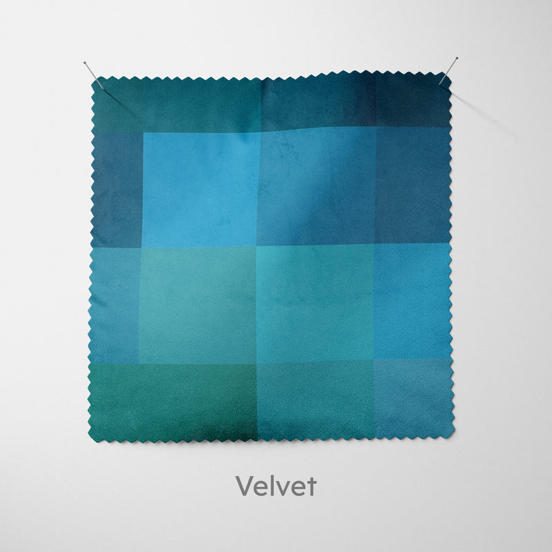 Blue Tones Pixel Print Fabric - Handmade Homeware, Made in Britain - Windsor and White