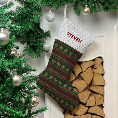 Personalised Christmas Stocking Knit