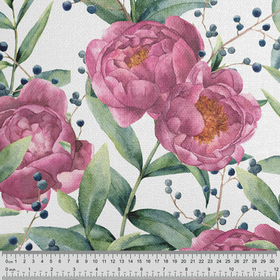 Pink Peony Floral Fabric - Handmade Homeware, Made in Britain - Windsor and White