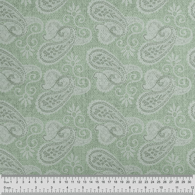 Sage Green Vintage Paisley Cushion - Handmade Homeware, Made in Britain - Windsor and White