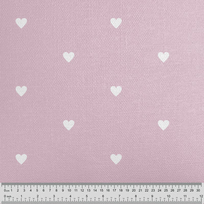Pink Polka Dot Hearts Cushion - Handmade Homeware, Made in Britain - Windsor and White