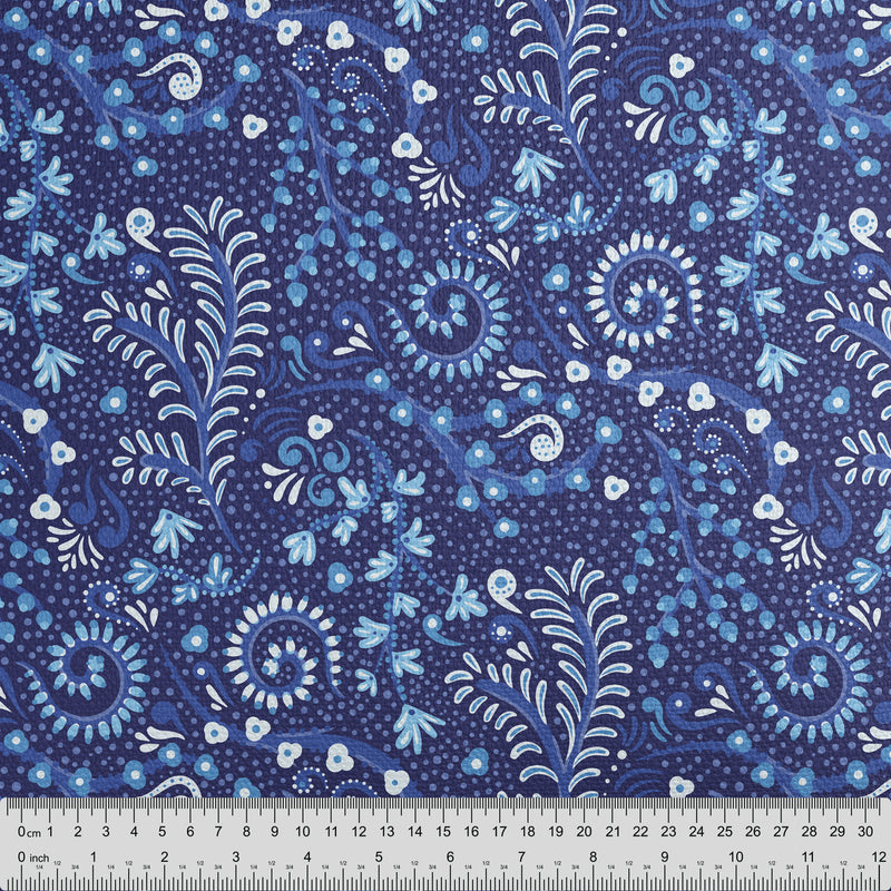 Blue Barrier Reef Pattern Fabric - Handmade Homeware, Made in Britain - Windsor and White