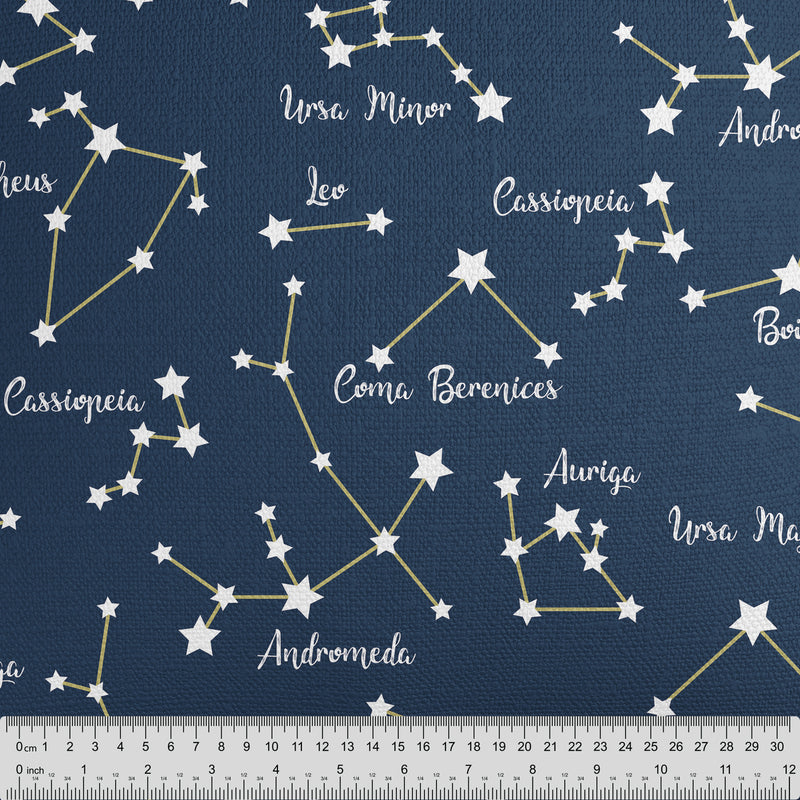 Navy Blue Constellations Cushion - Handmade Homeware, Made in Britain - Windsor and White