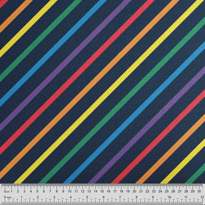 Rainbow Stripe Cushion - Handmade Homeware, Made in Britain - Windsor and White