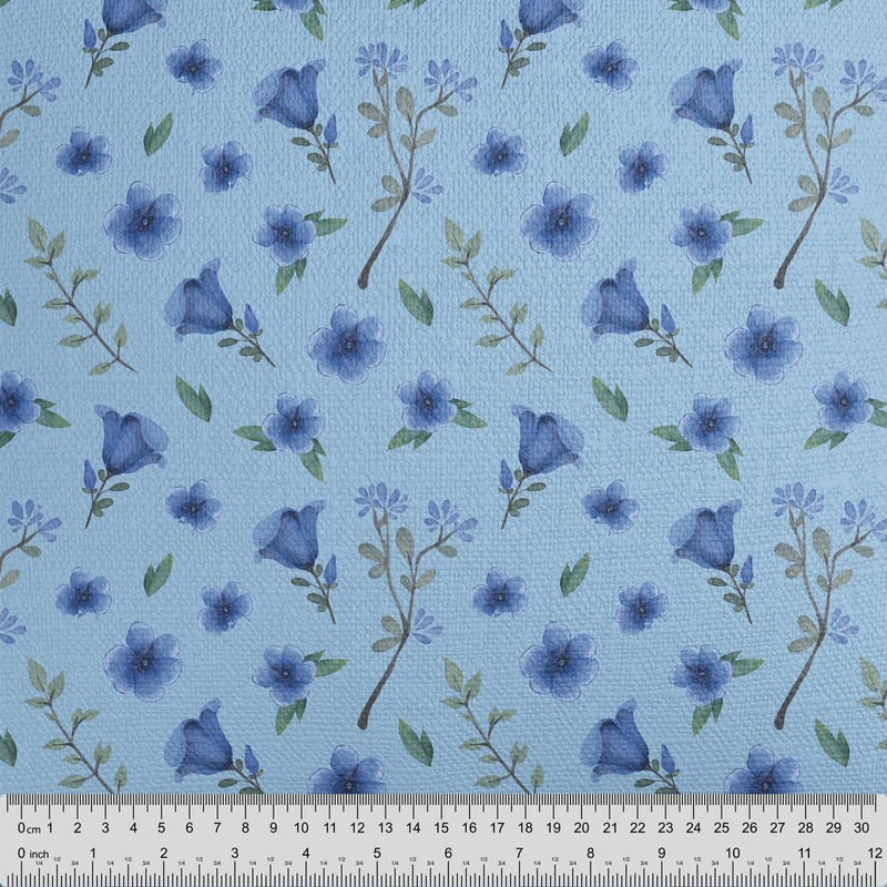 Light Blue Ditsy Floral Fabric - Handmade Homeware, Made in Britain - Windsor and White