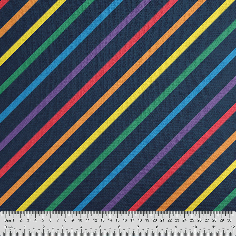 Rainbow Stripe Fabric - Handmade Homeware, Made in Britain - Windsor and White