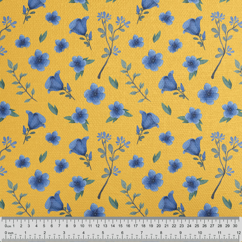 Yellow Ditsy Floral Fabric - Handmade Homeware, Made in Britain - Windsor and White
